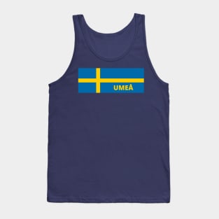 Umeå City in Swedish Flag Tank Top